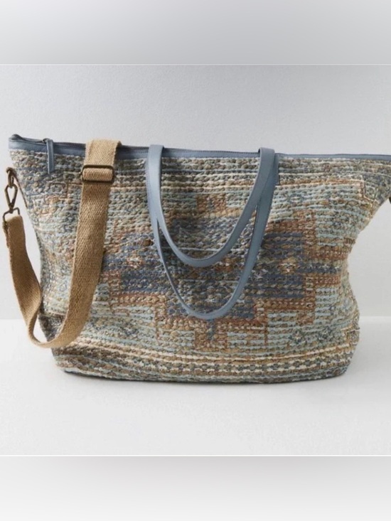Free People Handbags - Free People Zoya Tote - Blue and Brown